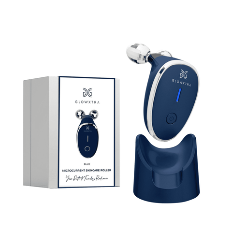 GlowXtra MicroCurrent Facial Roller - Blue Color - Featured Image