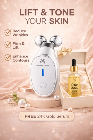 Microcurrent Facial Roller +FREE 24K Gold Serum