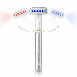 GlowXtra Dual Light Skincare Wand – LED + Microcurrent Facial Device