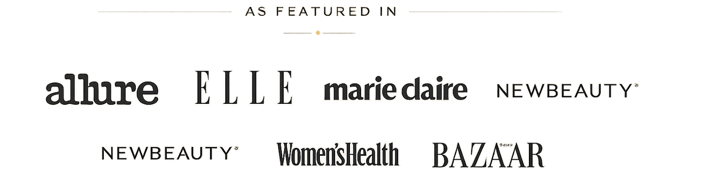 Featured-in logos and visible difference before-and-after image