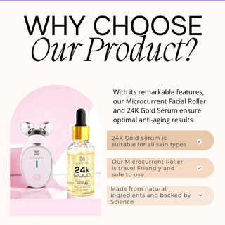 placeholder-imageGolden Glow Set: Pink Facial Roller and Gold Serum Bundle