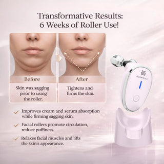 GlowXtra  Microcurrent Facial Roller - Pink Color