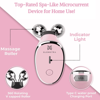 placeholder-imageGlowXtra  Microcurrent Facial Roller - Pink Color