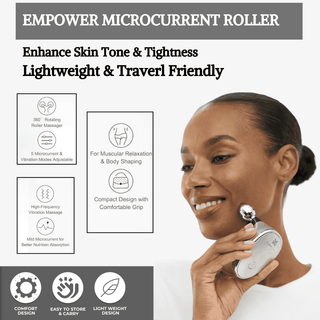 placeholder-imageGlowXtra Microcurrent Facial Roller - Silver Color
