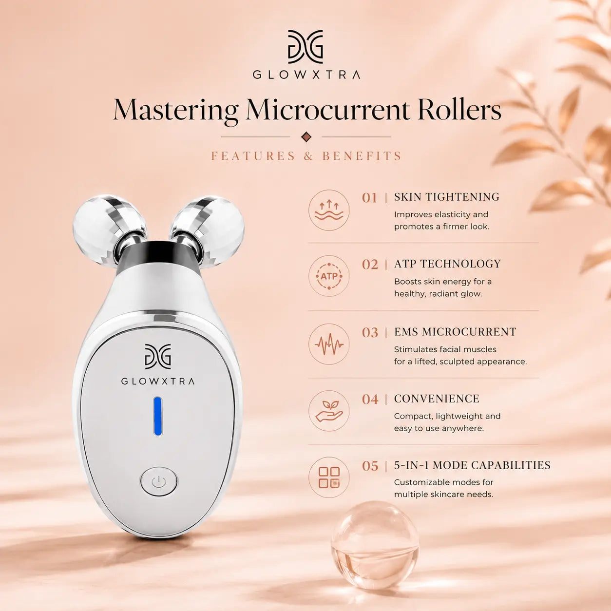 GlowXtra Microcurrent Facial Roller custom image 5