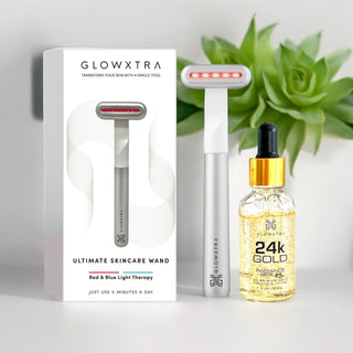 placeholder-imageGlowXtra Dual Light Skincare Wand with 24K Gold Serum