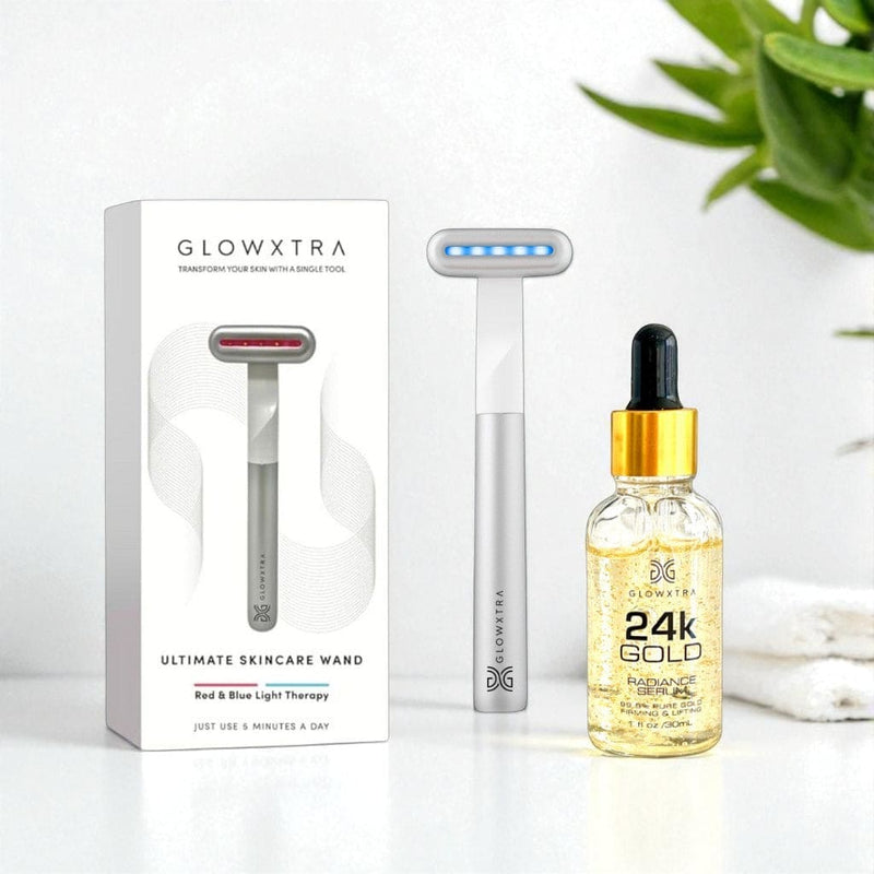 Dual Light Wand & 24K Gold Serum Combo for Radiant Skin