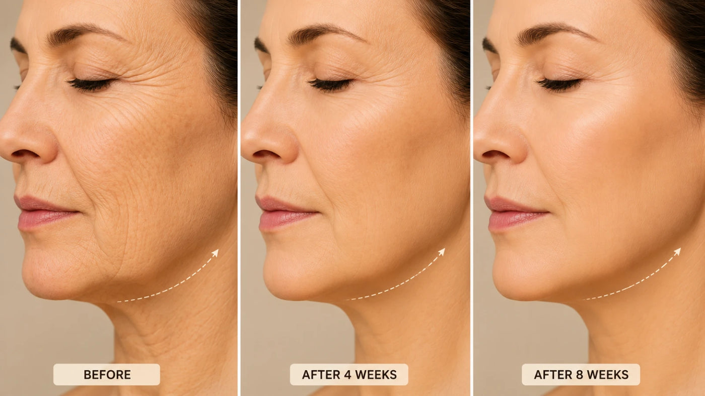 Jawline progress after a consistent GlowXtra facial fitness routine