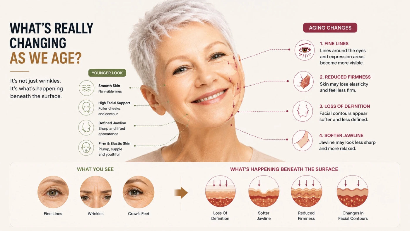 Facial aging beneath the surface: firmness, definition, jawline and facial contours