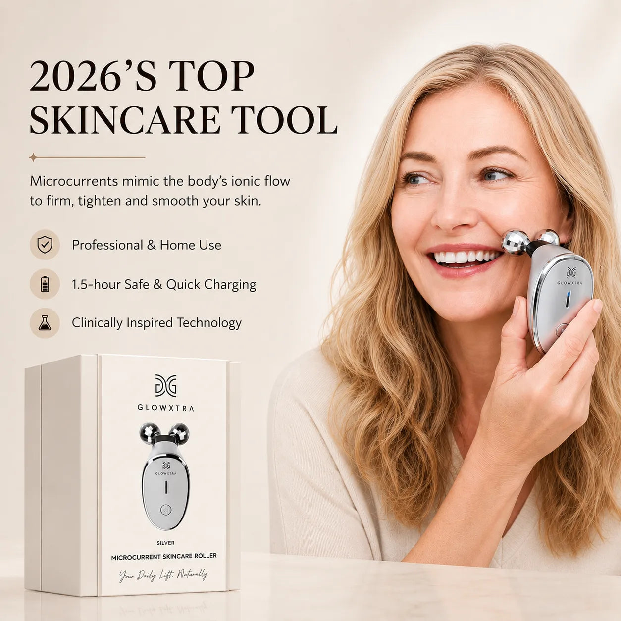 GlowXtra Microcurrent Facial Roller custom image 1